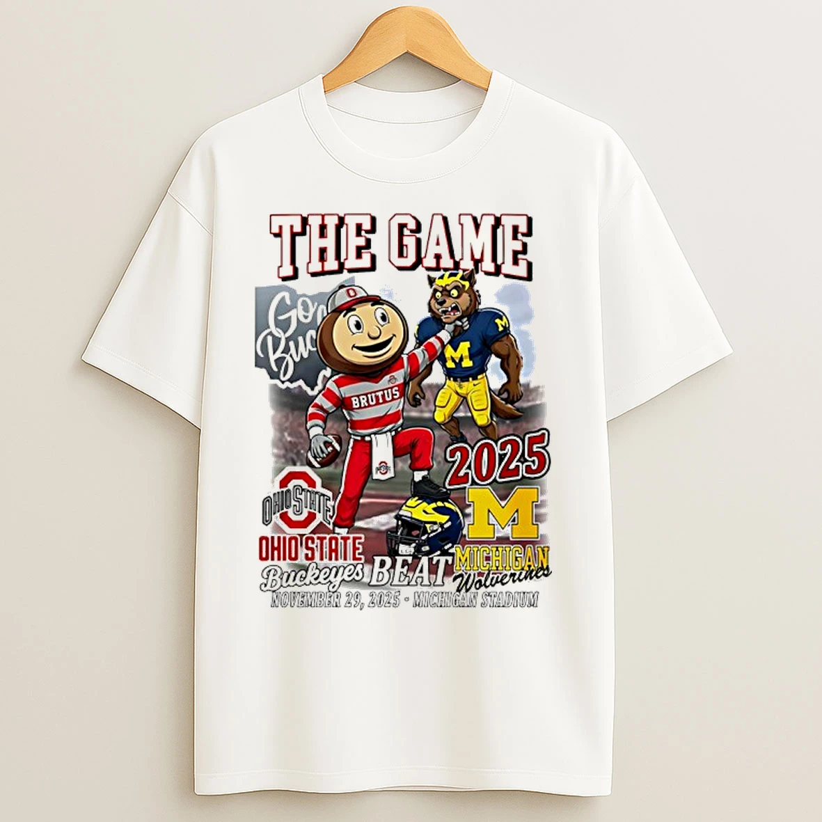 Classic Ohio State Buckeyes Beat Michigan Wolverines 2025 The Game Mascot T Shirts