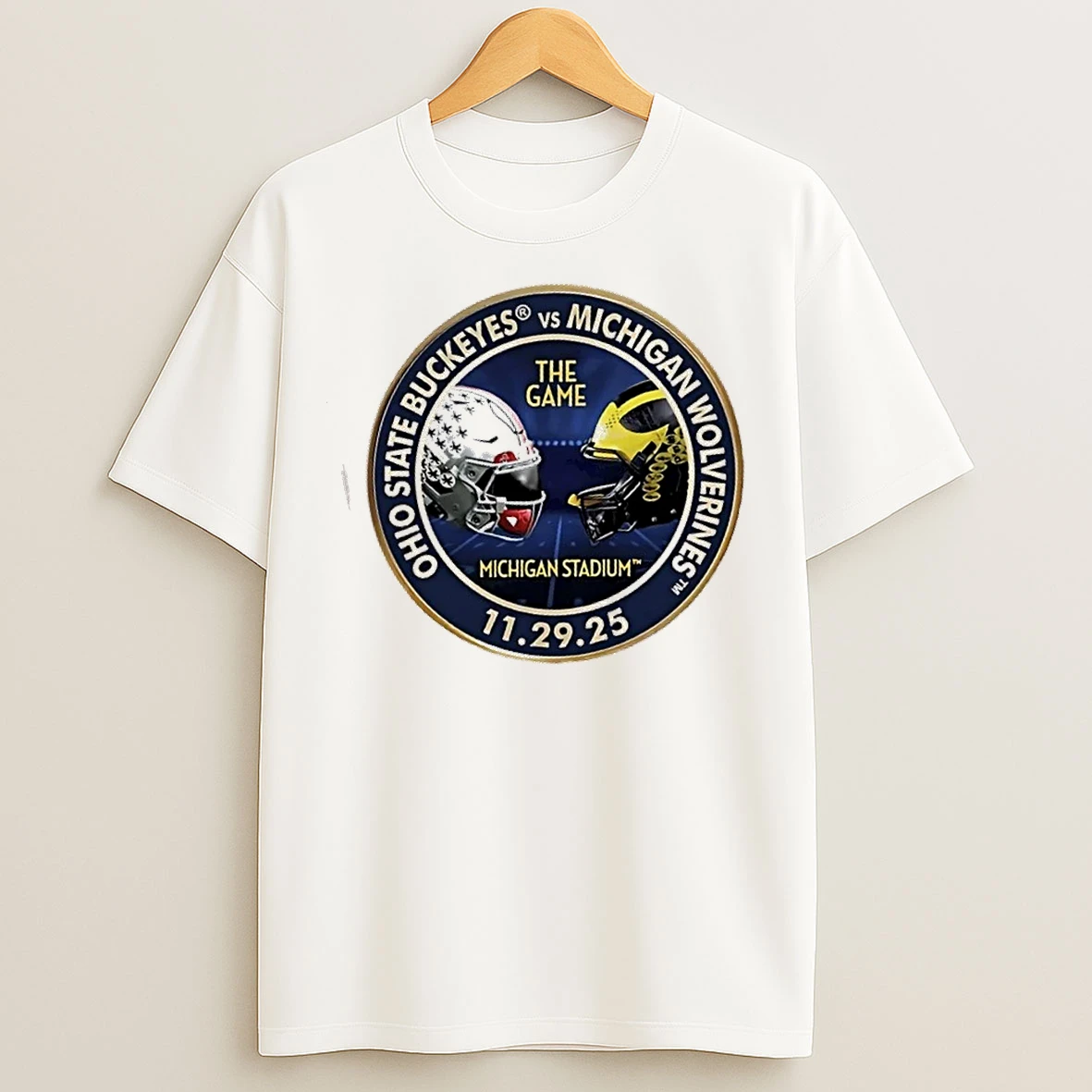 Classic Ohio State Buckeyes Vs Michigan Wolverines 2025 The Game Helmet T Shirts