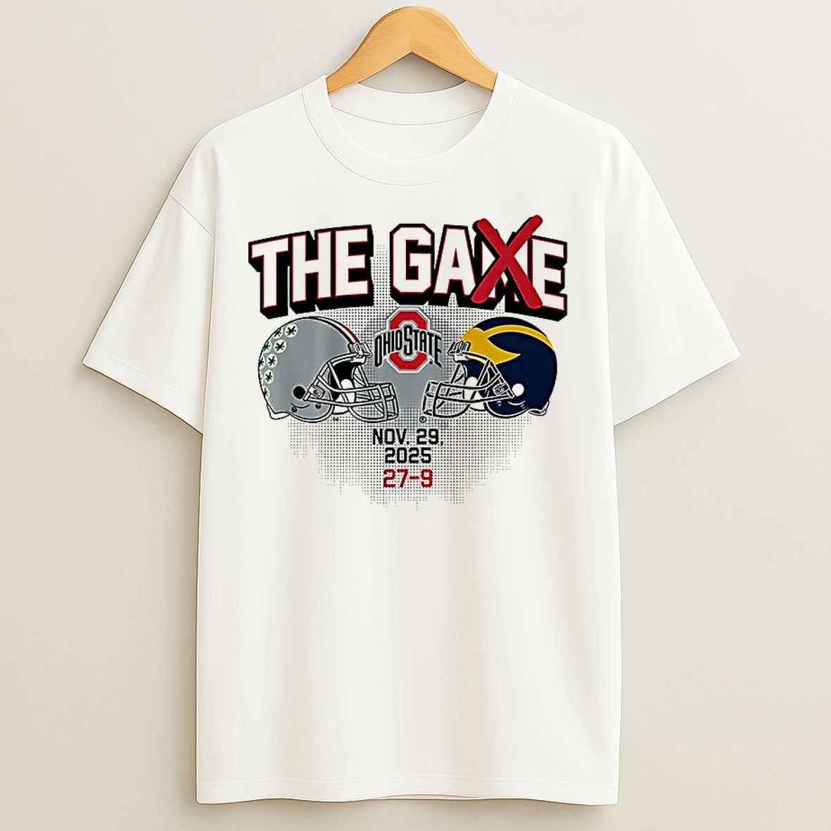 Classic Ohio State Buckeyes Vs Michigan Wolverines Ncaa The Game 2025 Score 27 9 Helmet T Shirts
