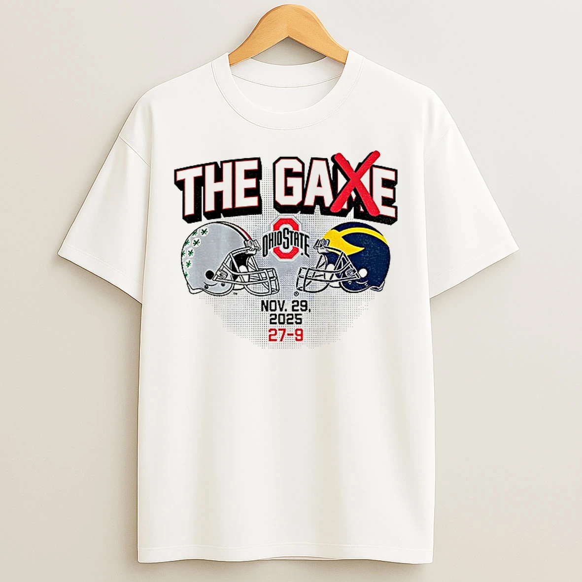 Classic Ohio State Buckeyes Vs Michigan Wolverines Helmet The Game November 29 2025 27 9 T Shirts