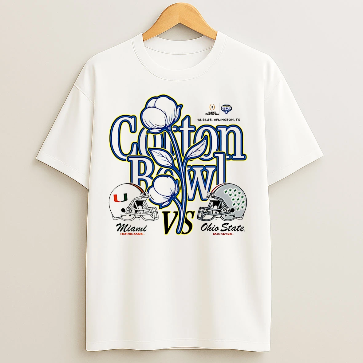 Classic Ohio State Vs Miami 2025 Cotton Bowl Head To Head T Shirts