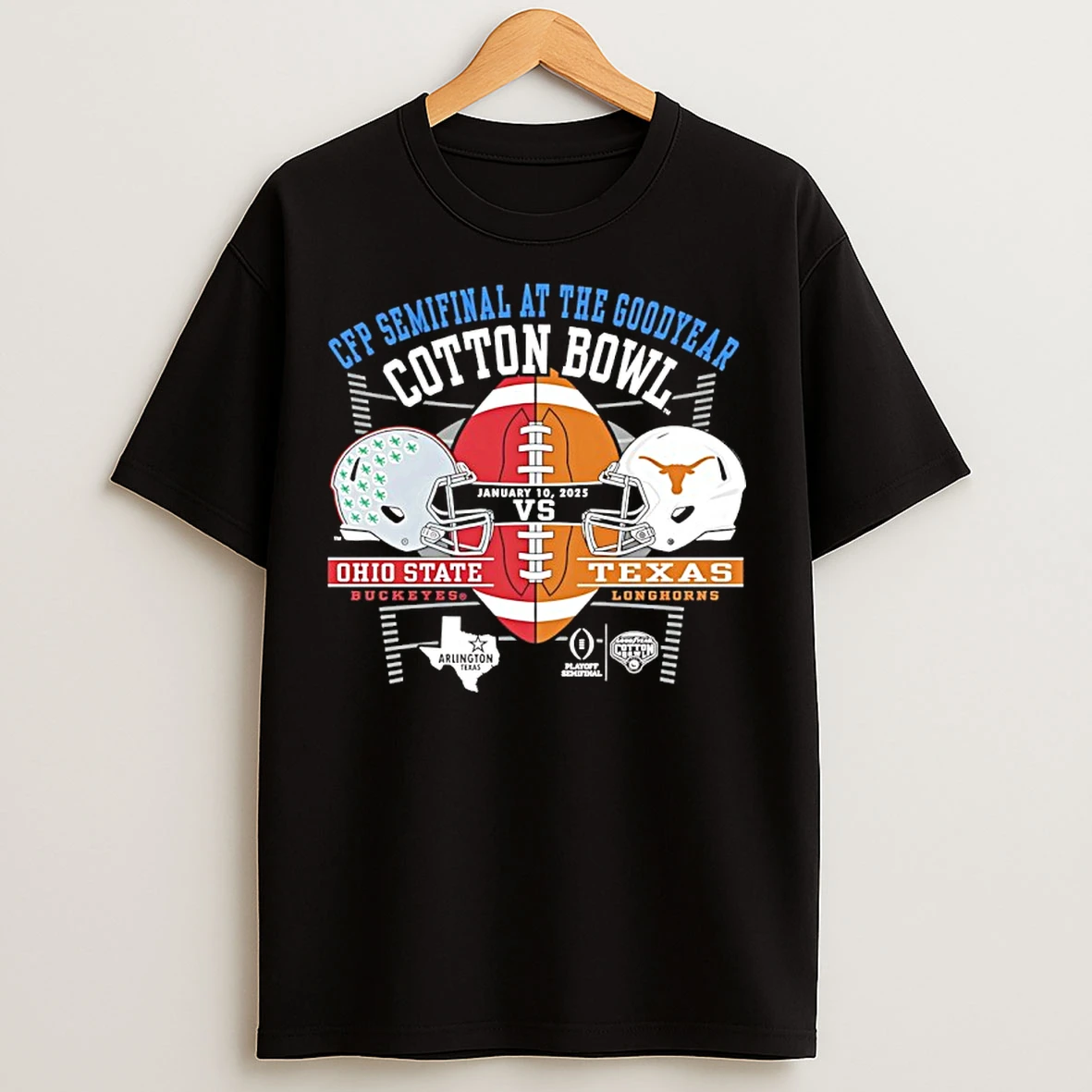 Classic Ohio State Vs Texas Cfp Semifinal At The Goodyear Cotton Bowl 2025 T Shirts