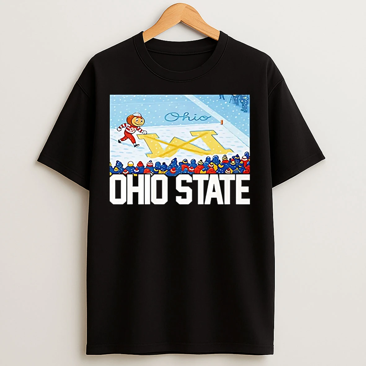 Classic Ohio Vs Michigan Rivalry Script Ohio On Big M T Shirts