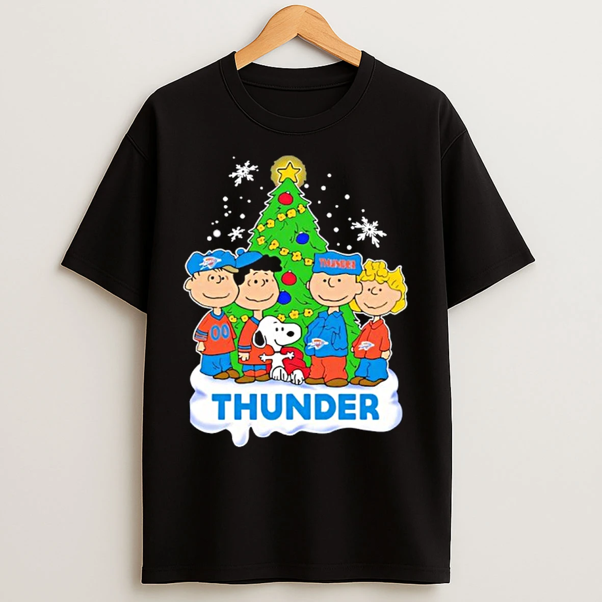 Classic Oklahoma City Thunder X Snoopy The Peanuts Holiday Christmas T Shirts