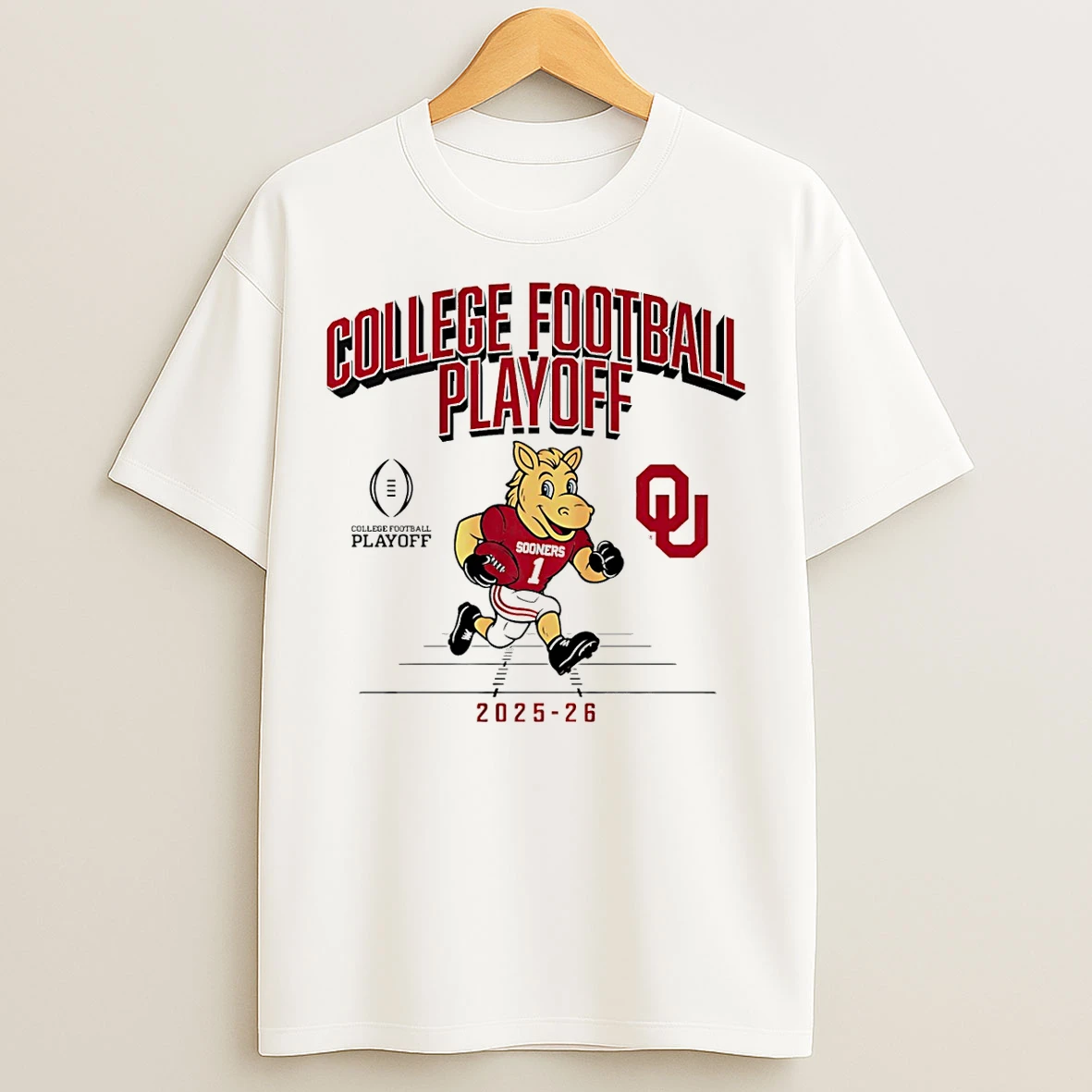Classic Oklahoma Football 2025 26 Cfp Mascot T Shirts