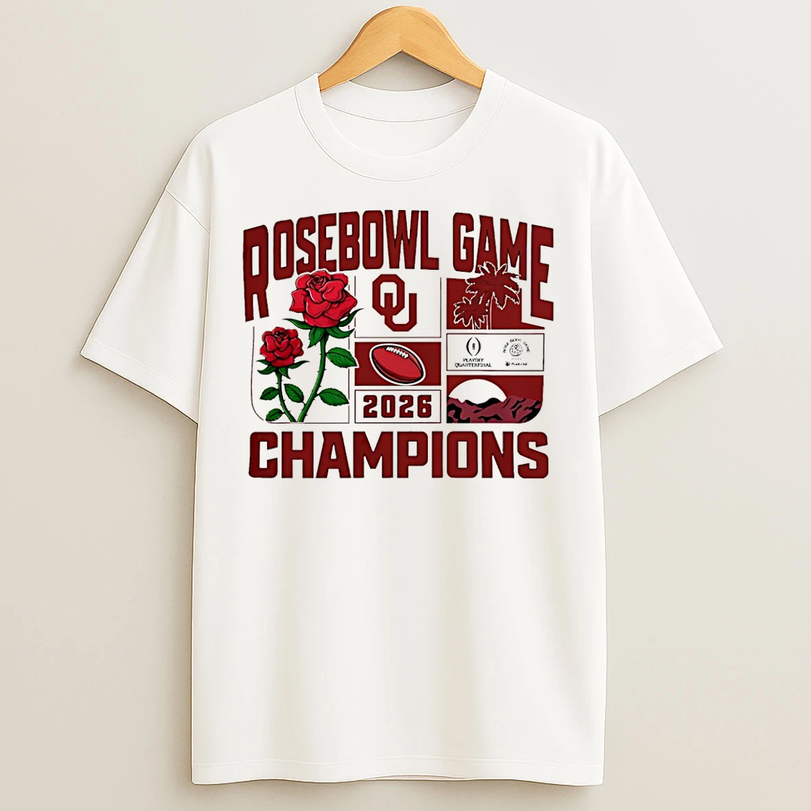 Classic Oklahoma Football 2026 Rose Bowl Champions Classic T Shirts