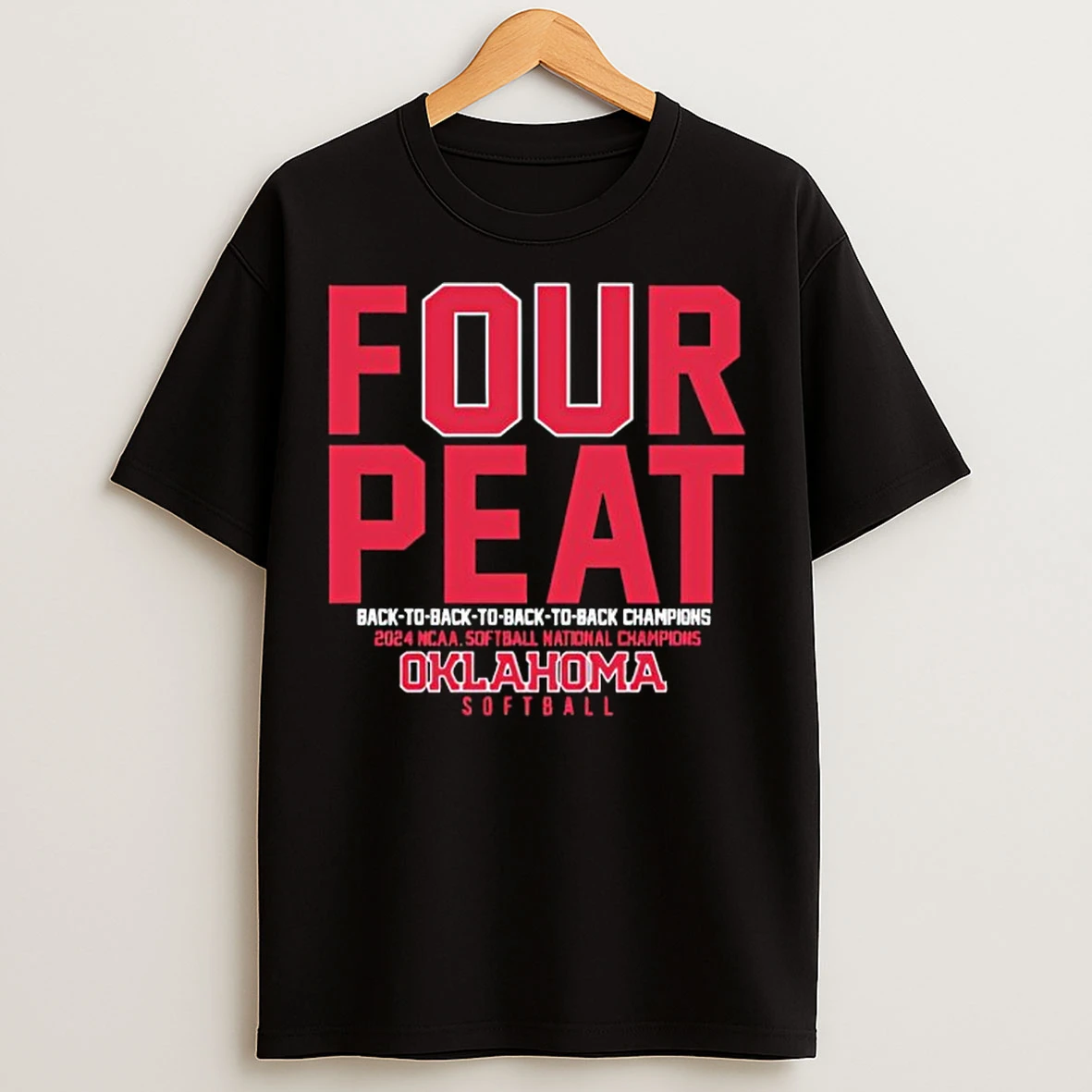 Classic Oklahoma Softball Four Peat T Shirts