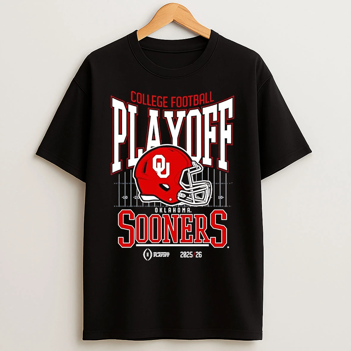 Classic Oklahoma Sooners 2025 26 College Football Playoff Cfp Helmet T Shirts