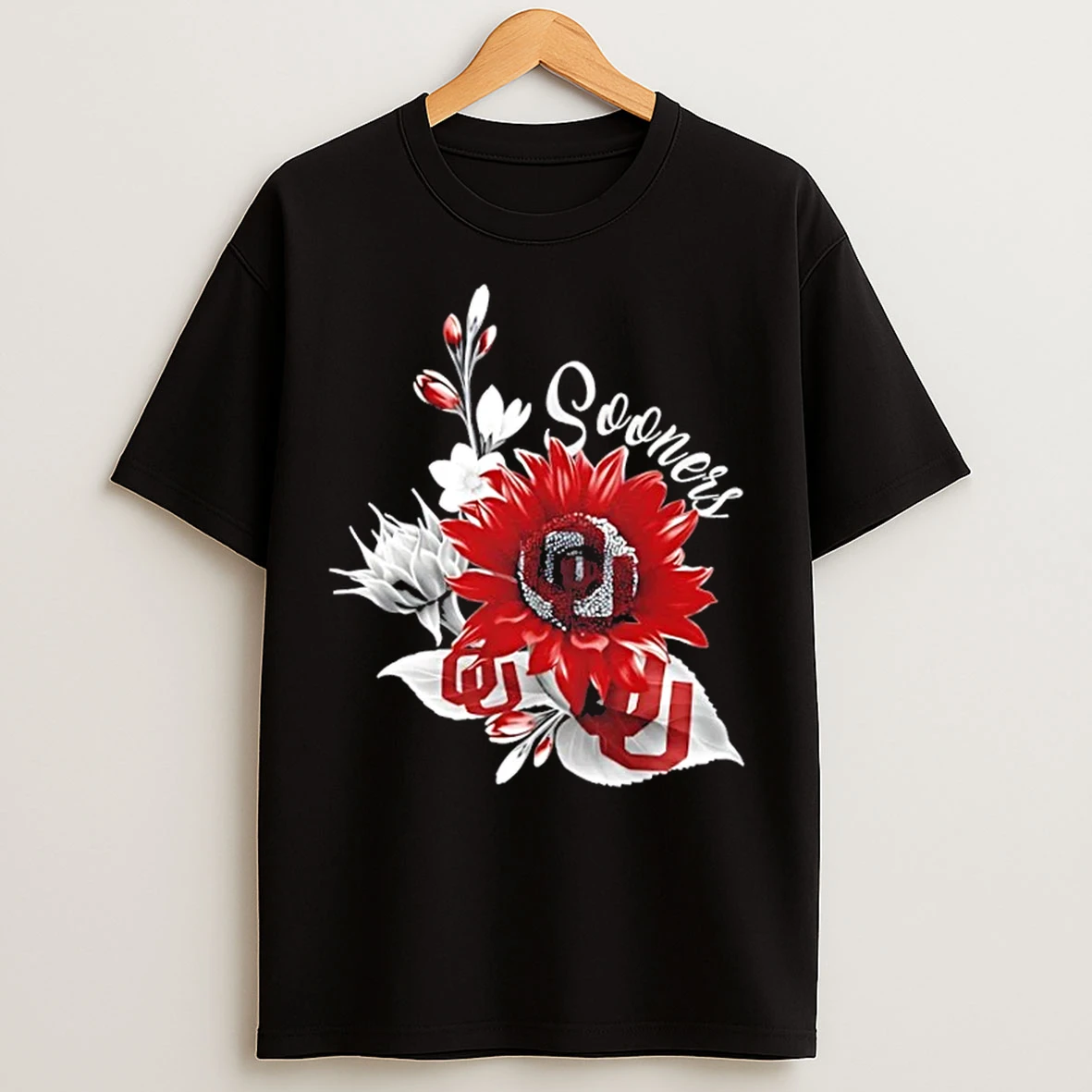 Classic Oklahoma Sooners Football X Sunflower Floral T Shirts