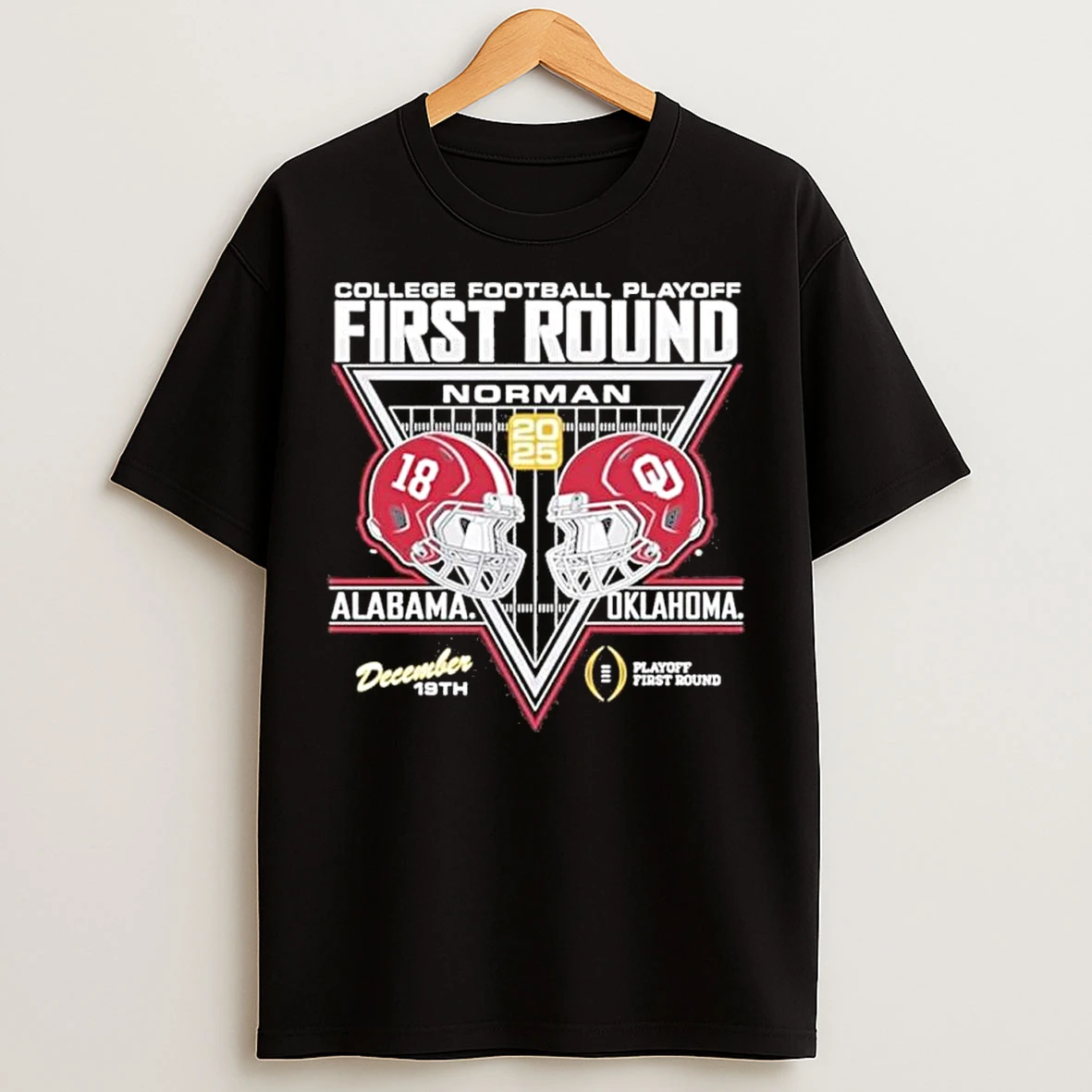 Classic Oklahoma Sooners Vs Alabama Crimson Tide 2025 Cfp First Round Matchup December 19th T Shirts
