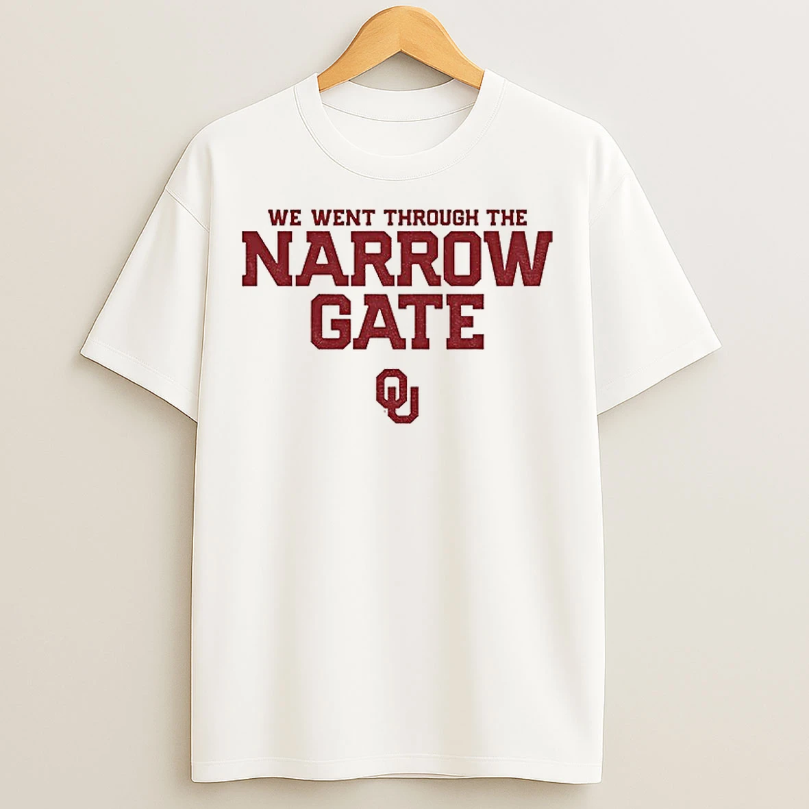 Classic Oklahoma Sooners Football Logo We Went Through The Narrow Gate T Shirts