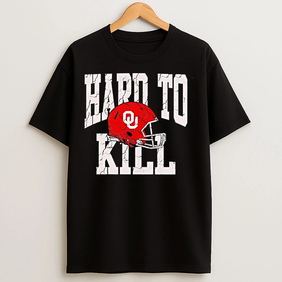 Classic Oklahoma Sooners Football Team Hard To Kill Helmet T Shirts