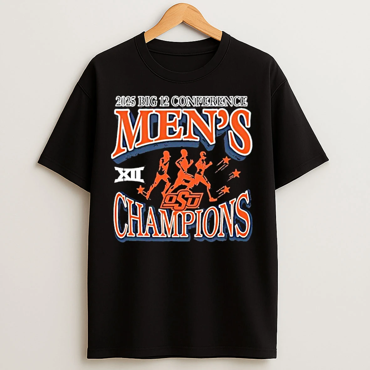 Classic Oklahoma State Cowboys 2025 Big 12 Cross Country Champions T Shirts