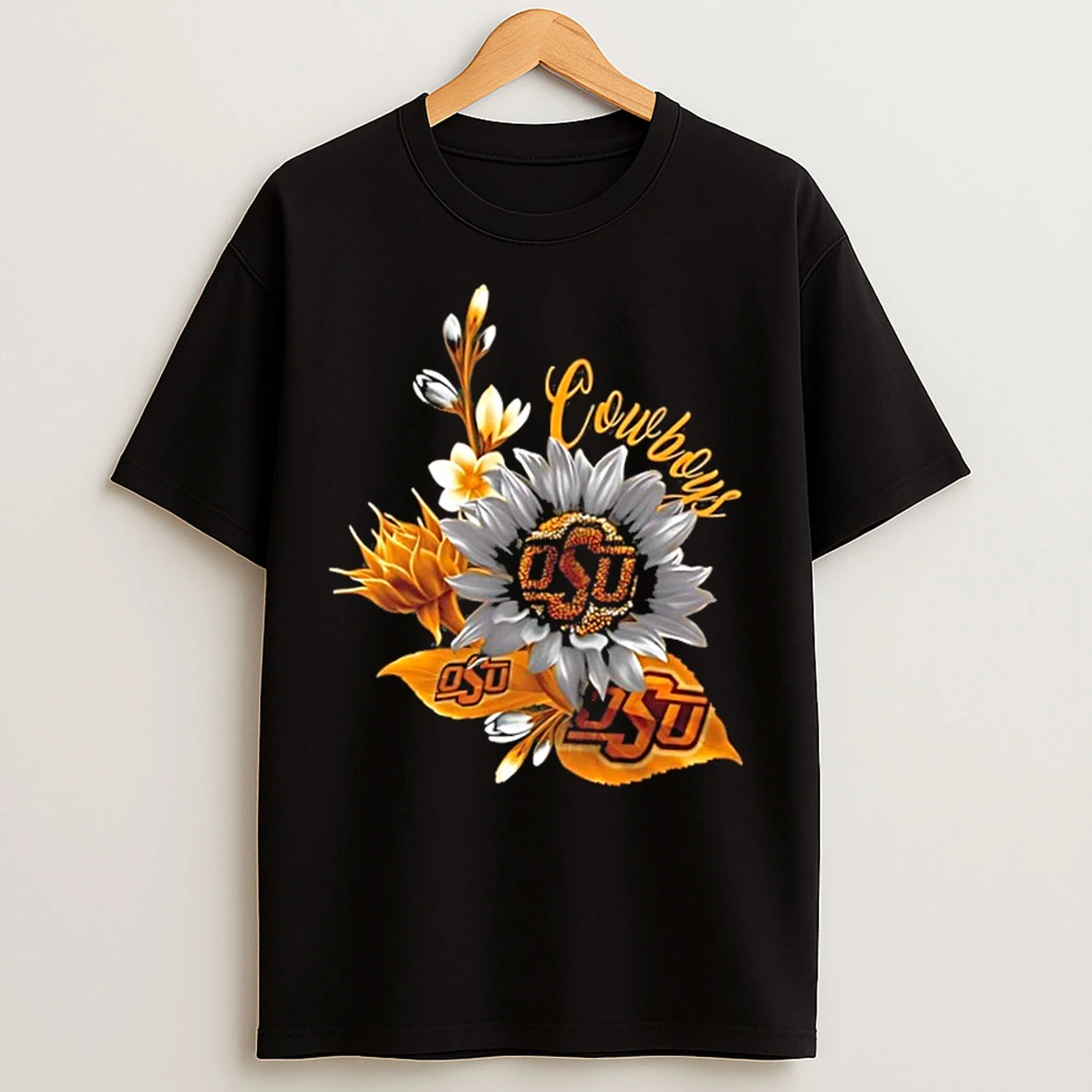 Classic Oklahoma State Cowboys Football X Sunflower Floral T Shirts