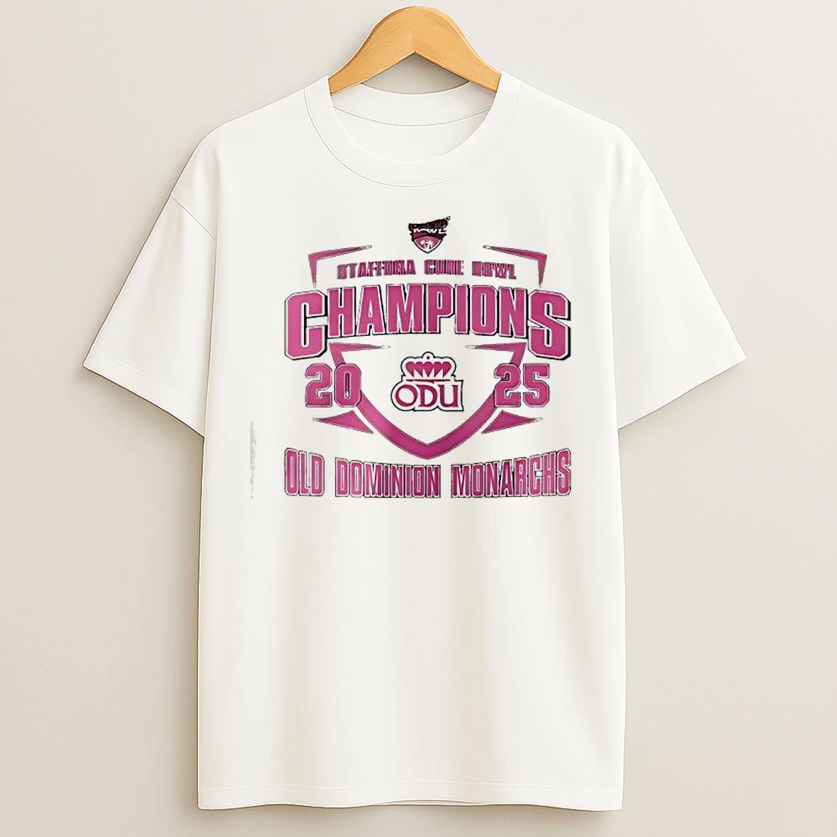 Classic Old Dominion Monarchs 2025 Cure Bowl Champion T Shirts