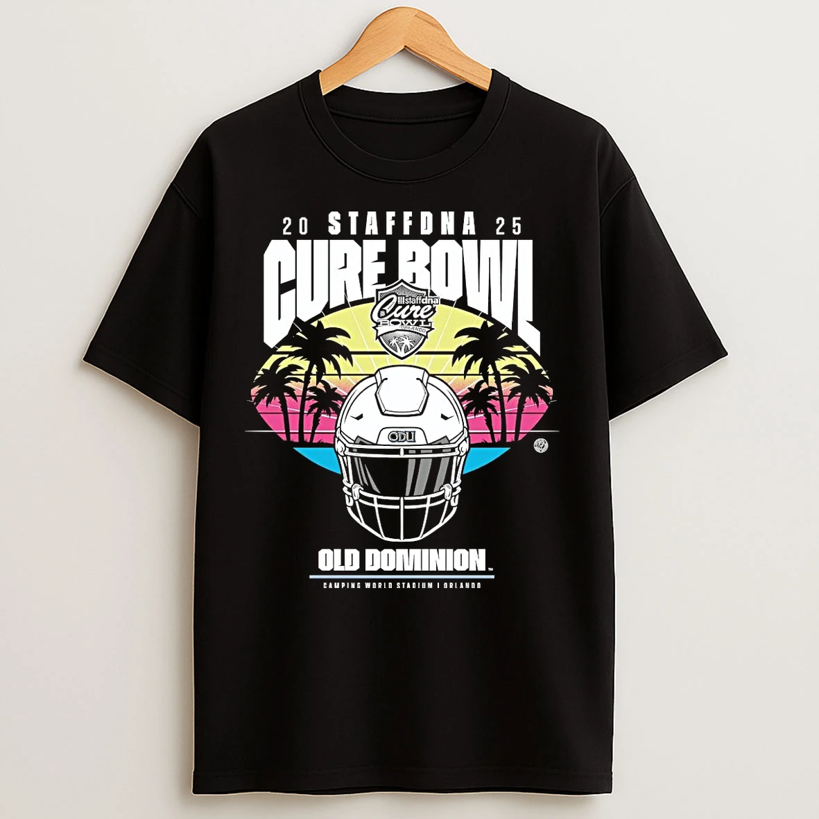 Classic Old Dominion Monarchs 2025 Cure Bowl Helmet T Shirts