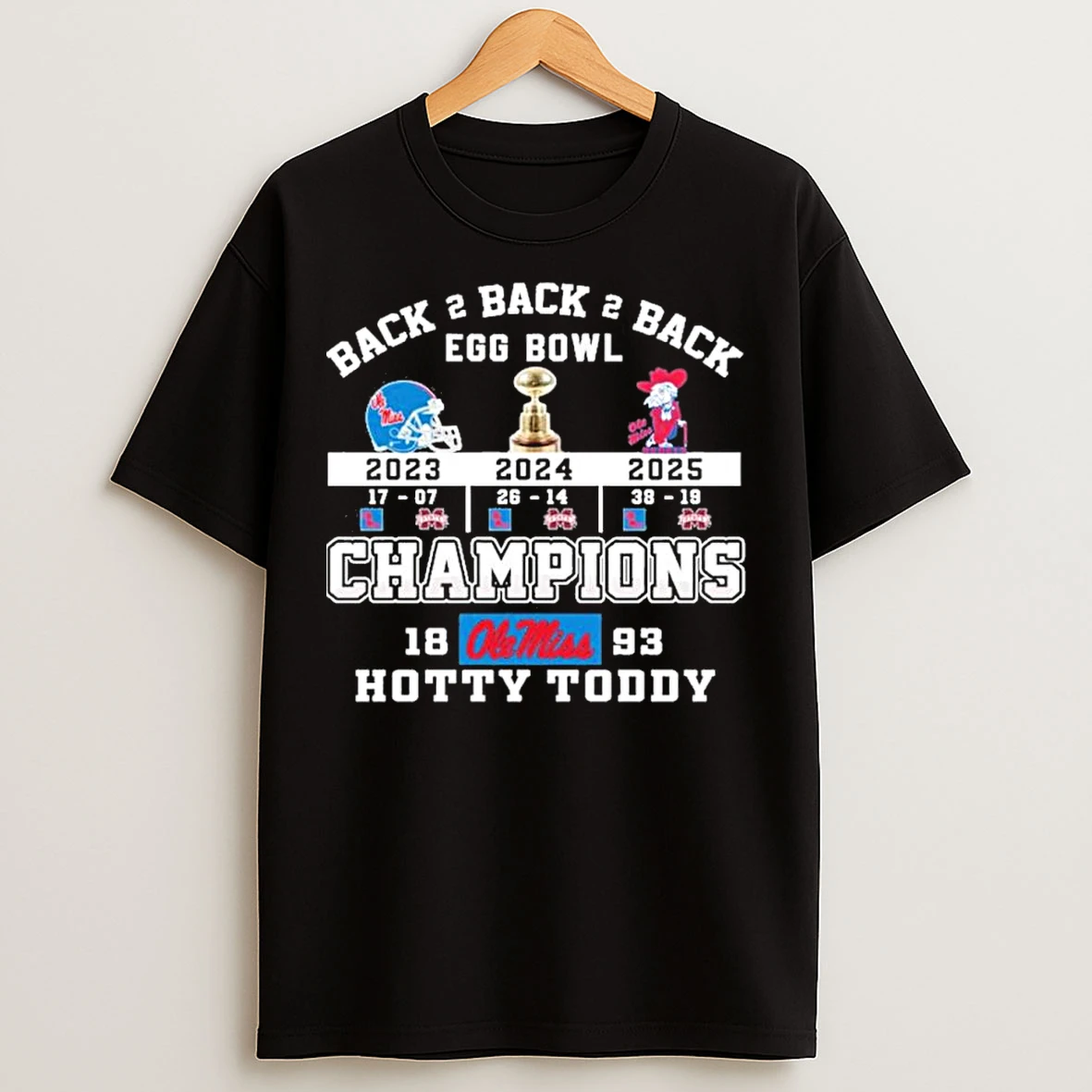 Classic Ole Miss B2b2b Egg Bowl Champions Hotty Toddy T Shirts