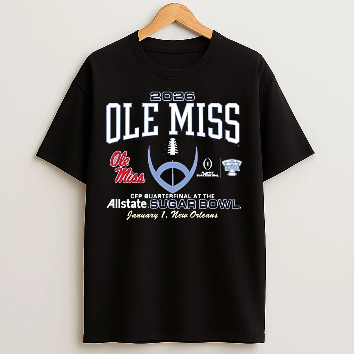Classic Ole Miss Rebels 2025 Allstate Sugar Bowl Bound January 1st T Shirts