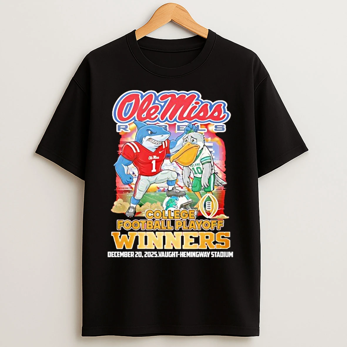 Classic Ole Miss Rebels 2025 College Playoff Ncaa Winner Beat Tulane T Shirts
