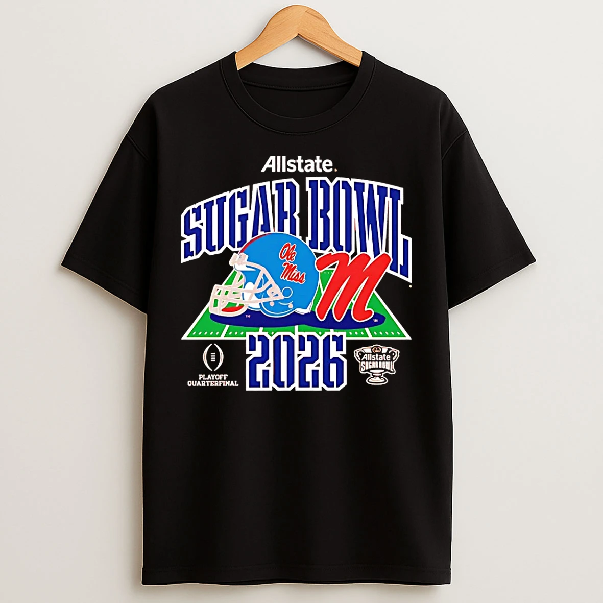 Classic Ole Miss Rebels 2026 Allstate Sugar Bowl Helmet T Shirts