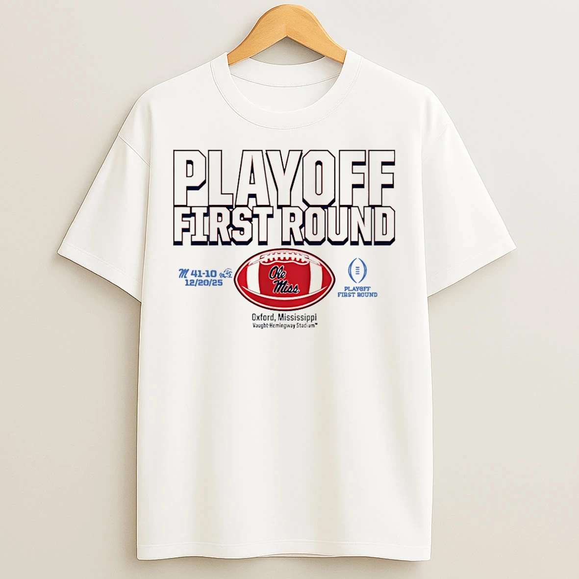 Classic Ole Miss Rebels 2026 Cfp First Round Winner 41 10 Score T Shirts