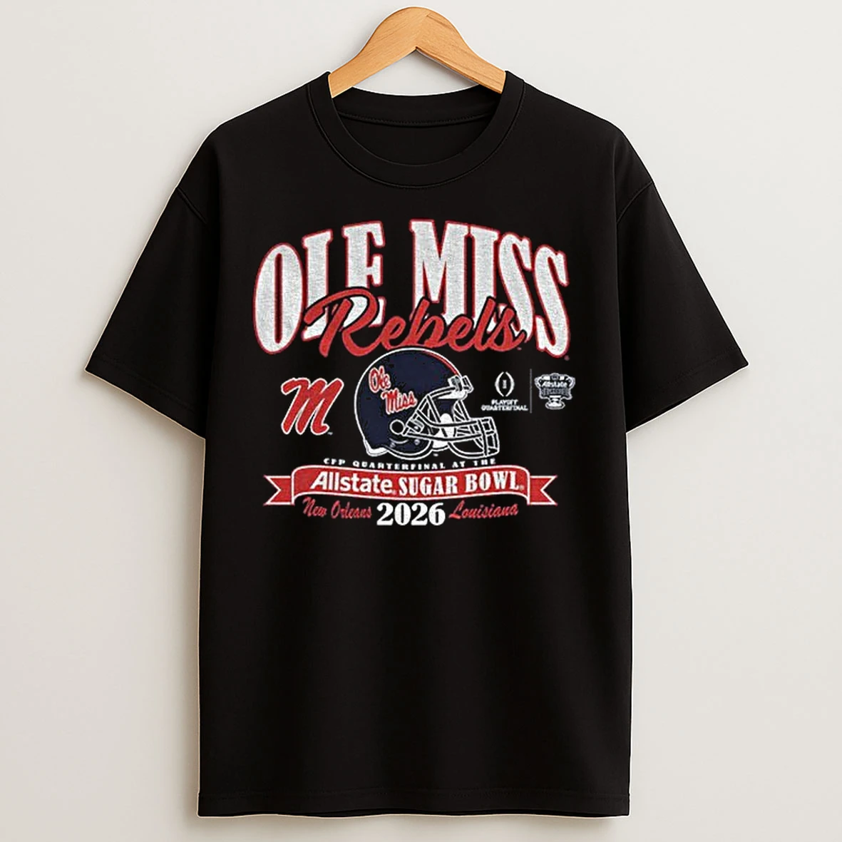 Classic Ole Miss Rebels College Football Playoff 2026 Allstate Sugar Bowl T Shirts