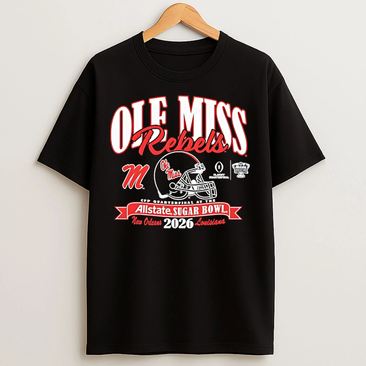 Classic Ole Miss Rebels College Football Playoff Sugar Bowl 2026 T Shirts