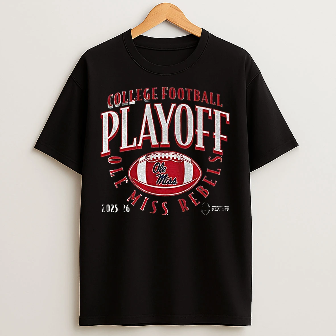 Classic Ole Miss Rebels Football 2025 2026 Cfp Curve College Football Playoff T Shirts