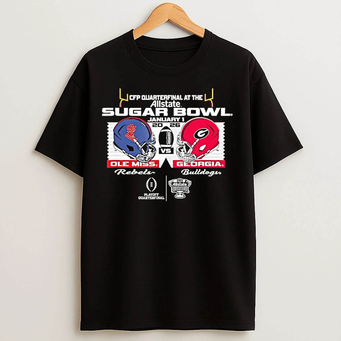 Classic Ole Miss Rebels Vs Georgia Bulldogs Allstate Sugar Bowl Cfp Quarterfinal At The T Shirts