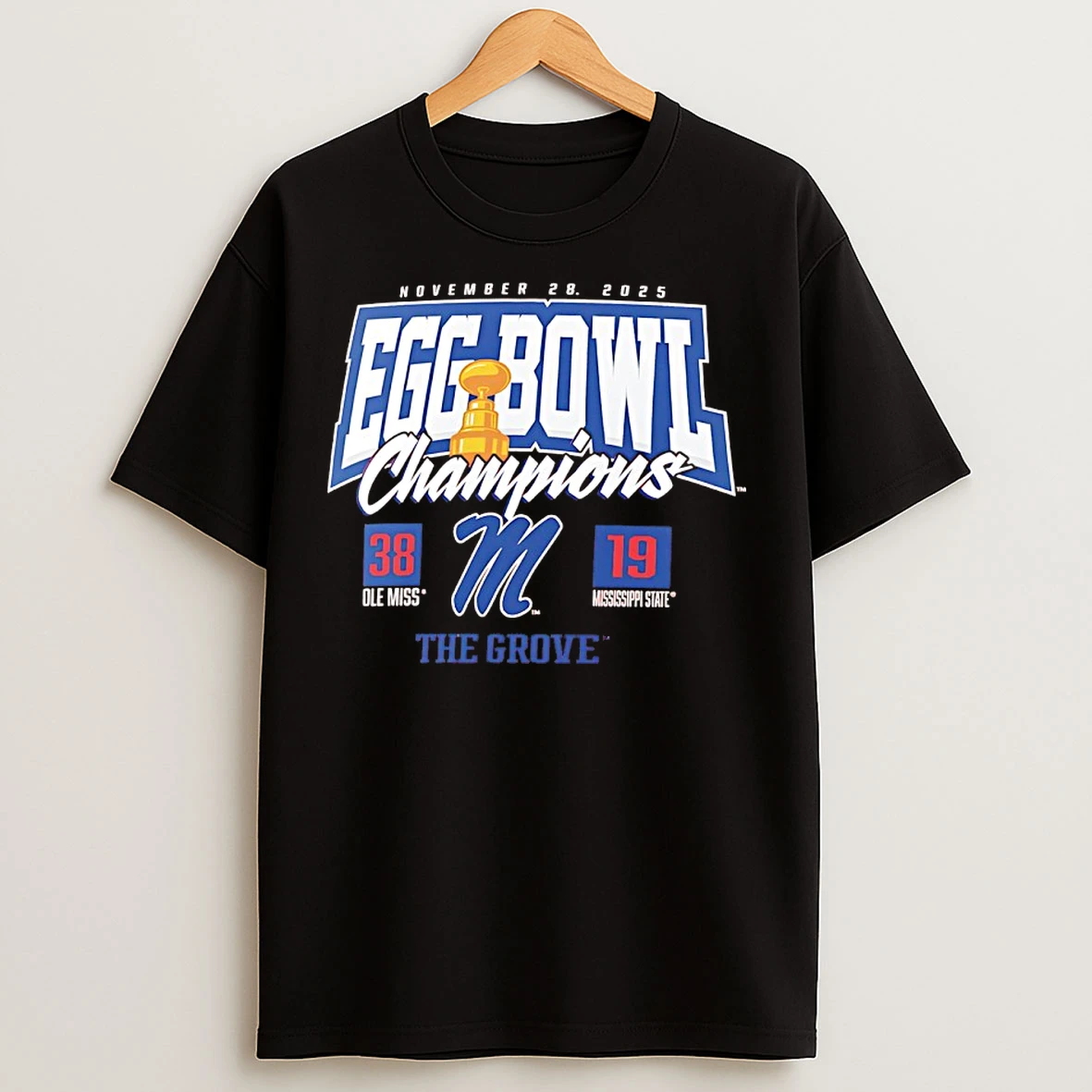 Classic Ole Miss Rebels Vs Mississippi State Bulldogs 2025 Egg Bowl Champions T Shirts