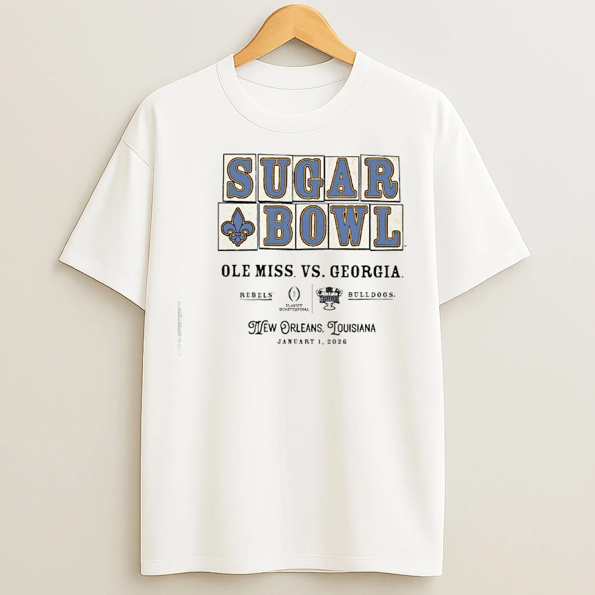 Classic Ole Miss Vs Georgia 2026 Allstate Sugar Bowl T Shirts