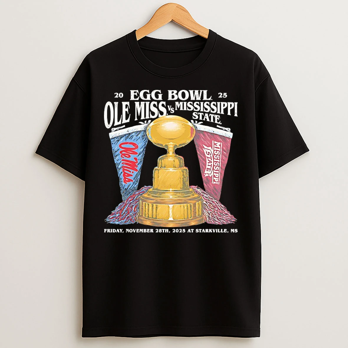 Classic Ole Miss Vs Mississippi State Egg Bowl 2025 T Shirts