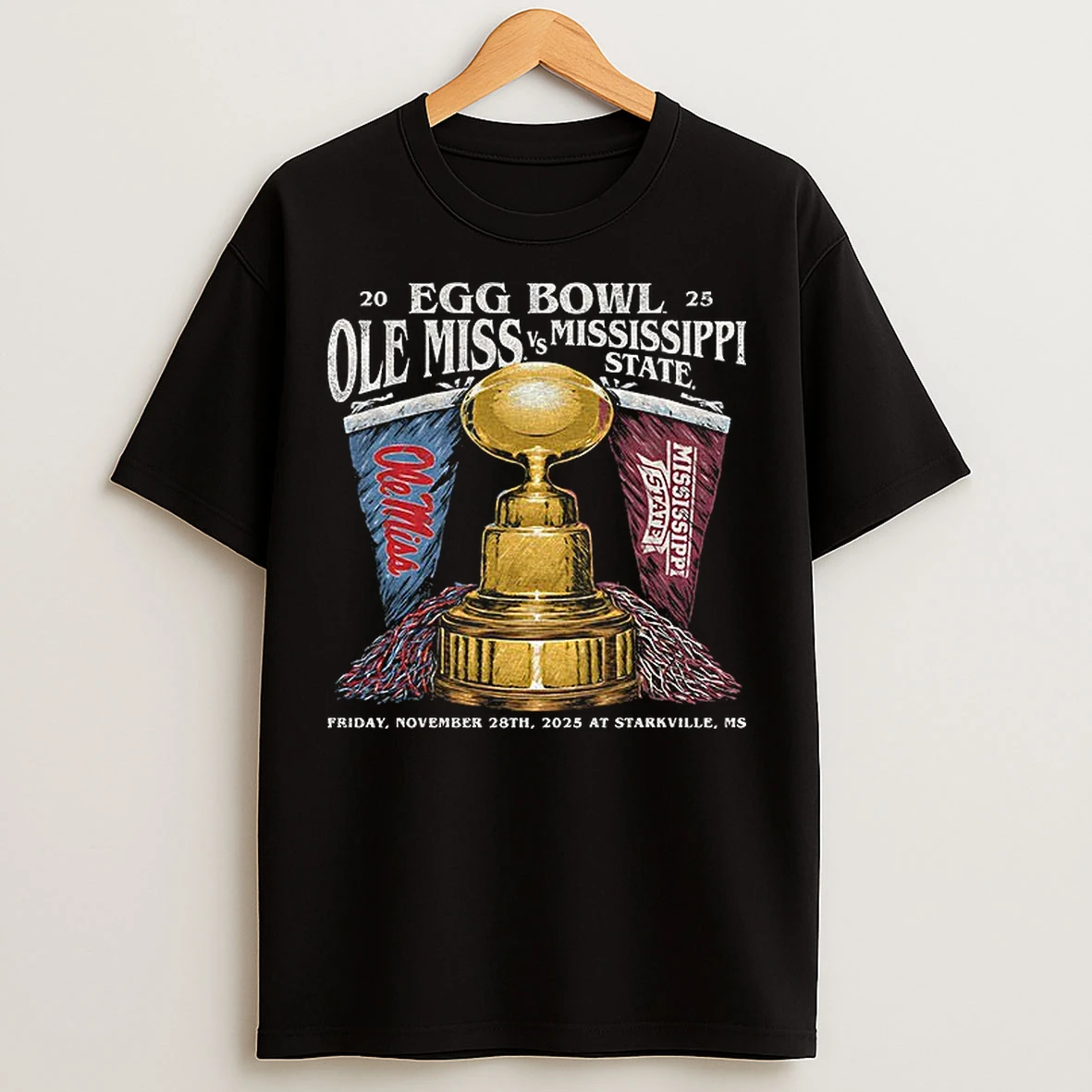 Classic Ole Miss Vs Mississippi State Football Egg Bowl 2025 Friday November 28th At Starkville Ms T Shirts