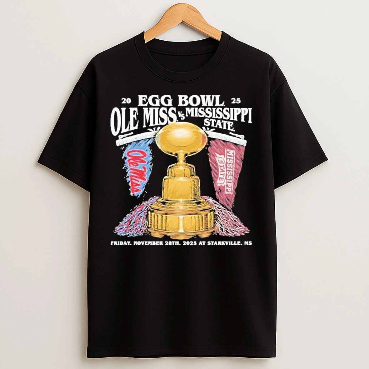 Classic Ole Miss Vs Mississippi State Gameday Egg Bowl Trophy 2025 T Shirts