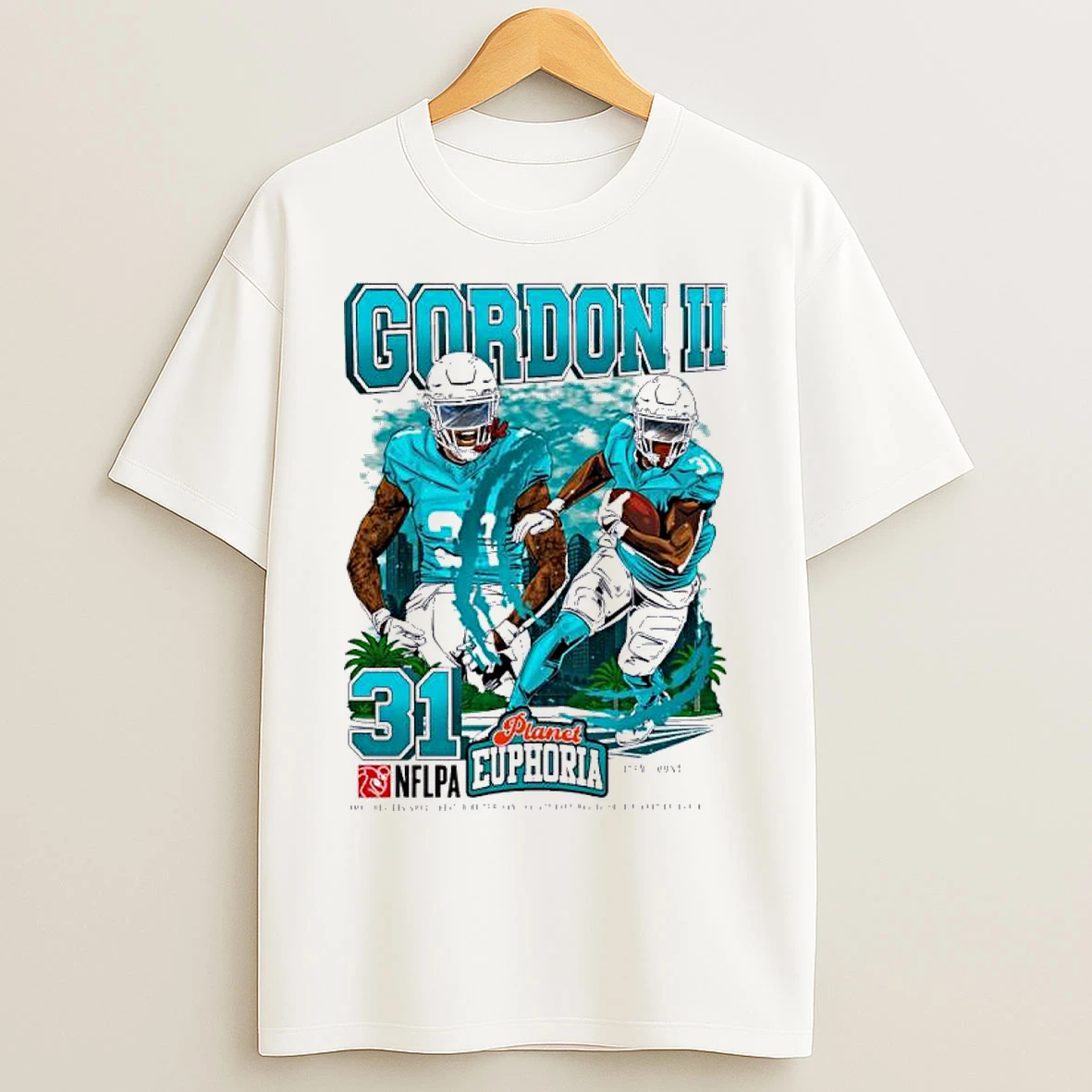 Classic Ollie Gordon Ii Miami Dolphins Nflpa Player T Shirts