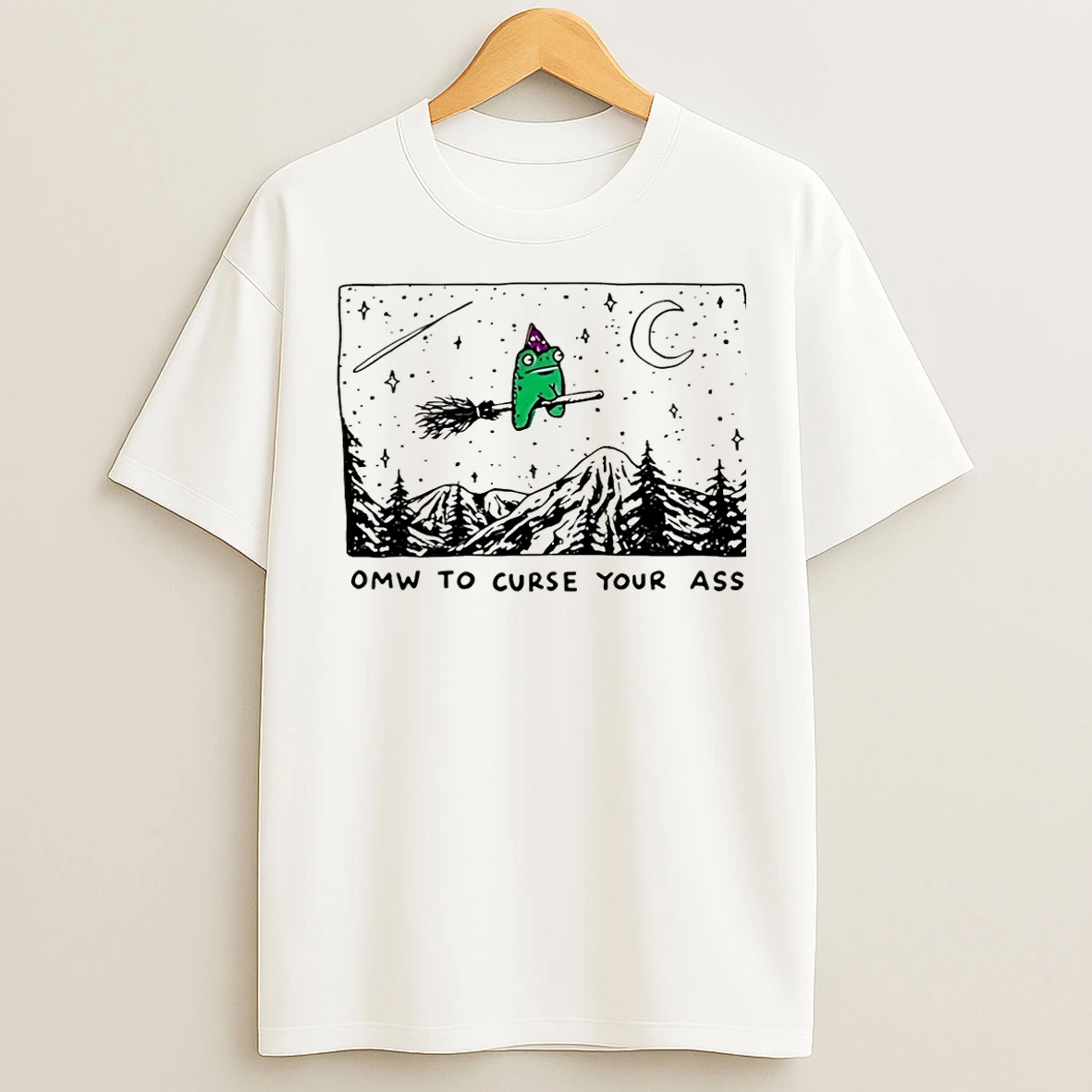 Classic Omw To Curse Your Ass Witch Frog Christmas T Shirts