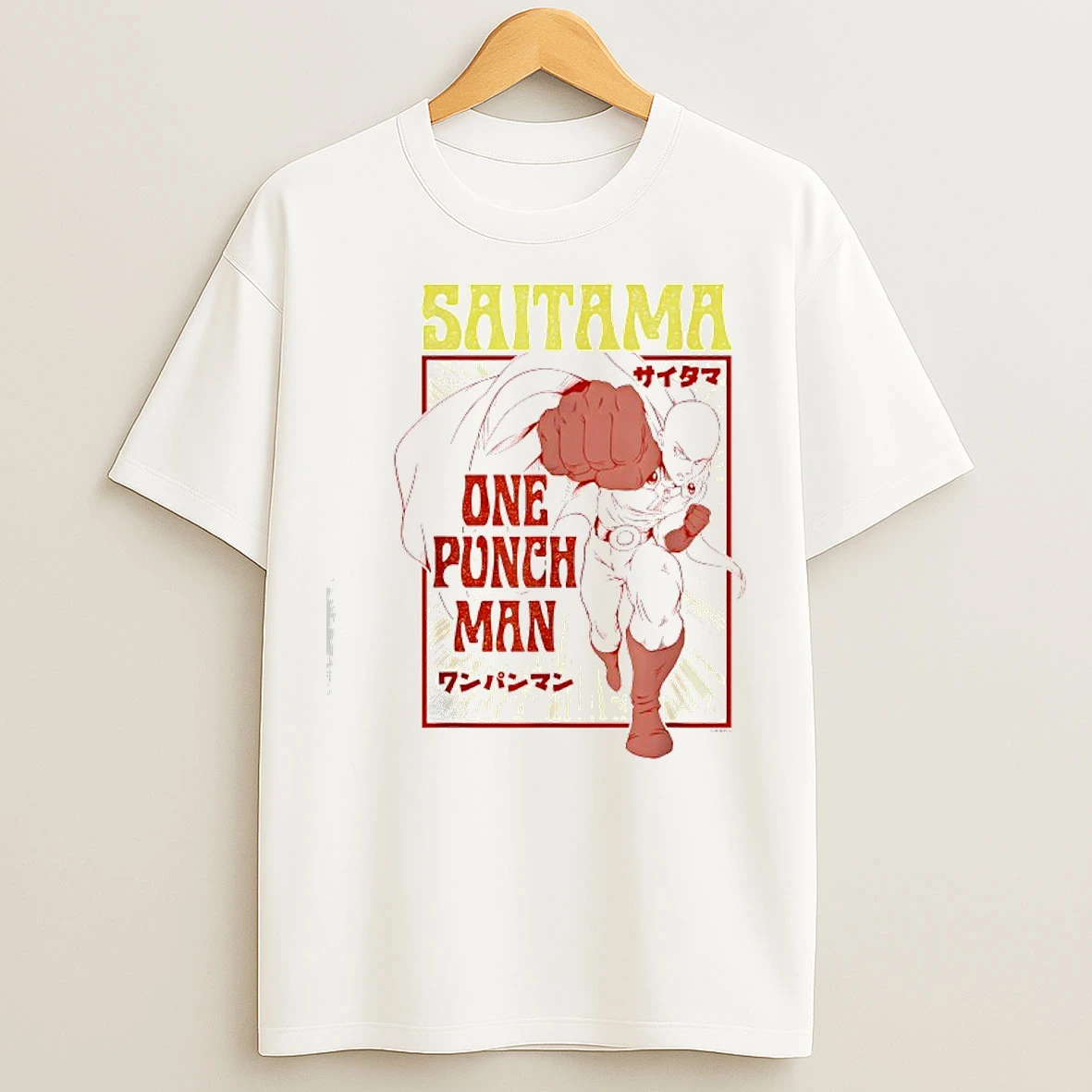 Classic One Punch Man Saitama Manga Style Illustration Anime T Shirts
