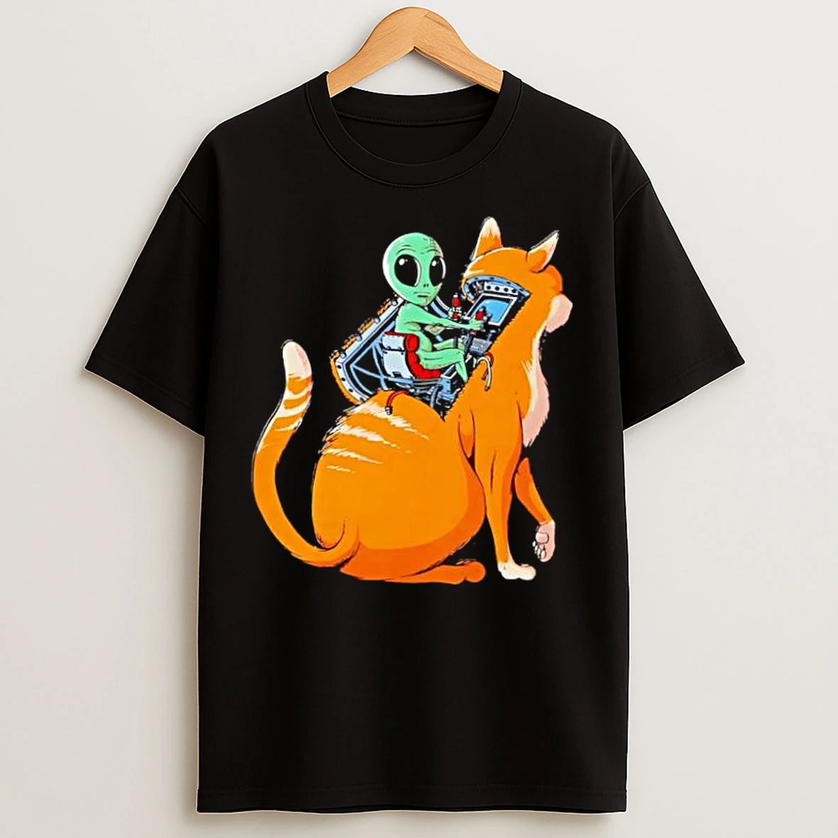 Classic Orange Cat Alien Classic T Shirts