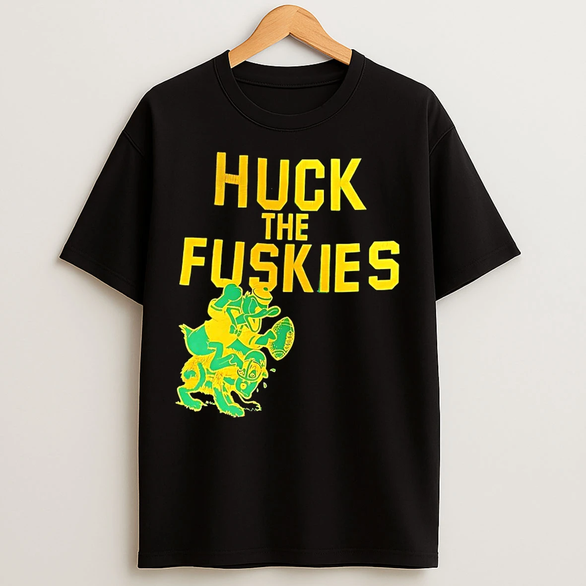 Classic Oregan Duck Vs Washington Huskies Huck The Fuskies T Shirts