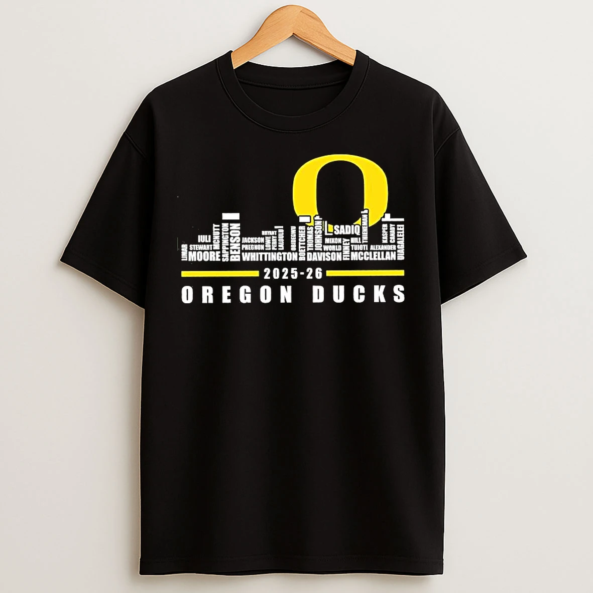 Classic Oregon Ducks 2025 26 City Players Names T Shirts