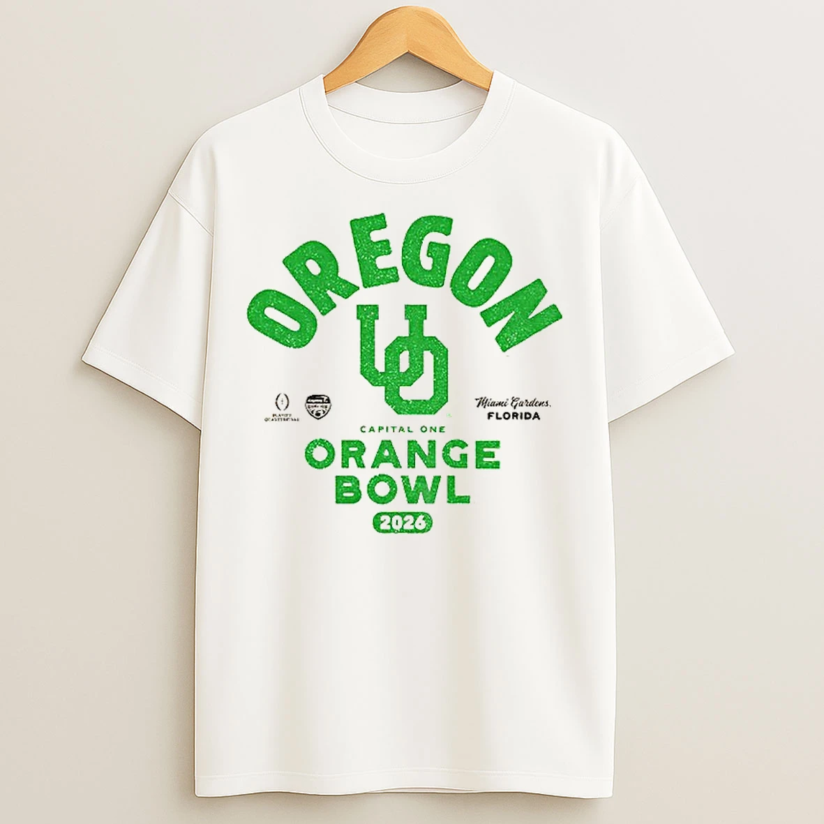 Classic Oregon Ducks 2026 Capital One Orange Bowl Bound Cfp T Shirts