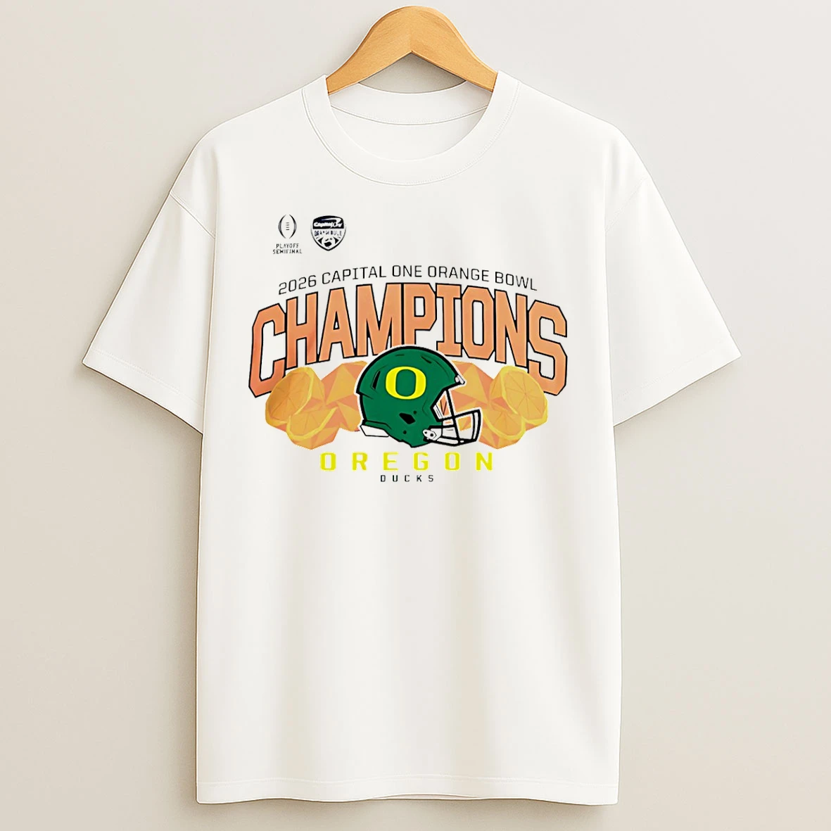Classic Oregon Ducks 2026 College Football Playoff Orange Bowl Champions T Shirts