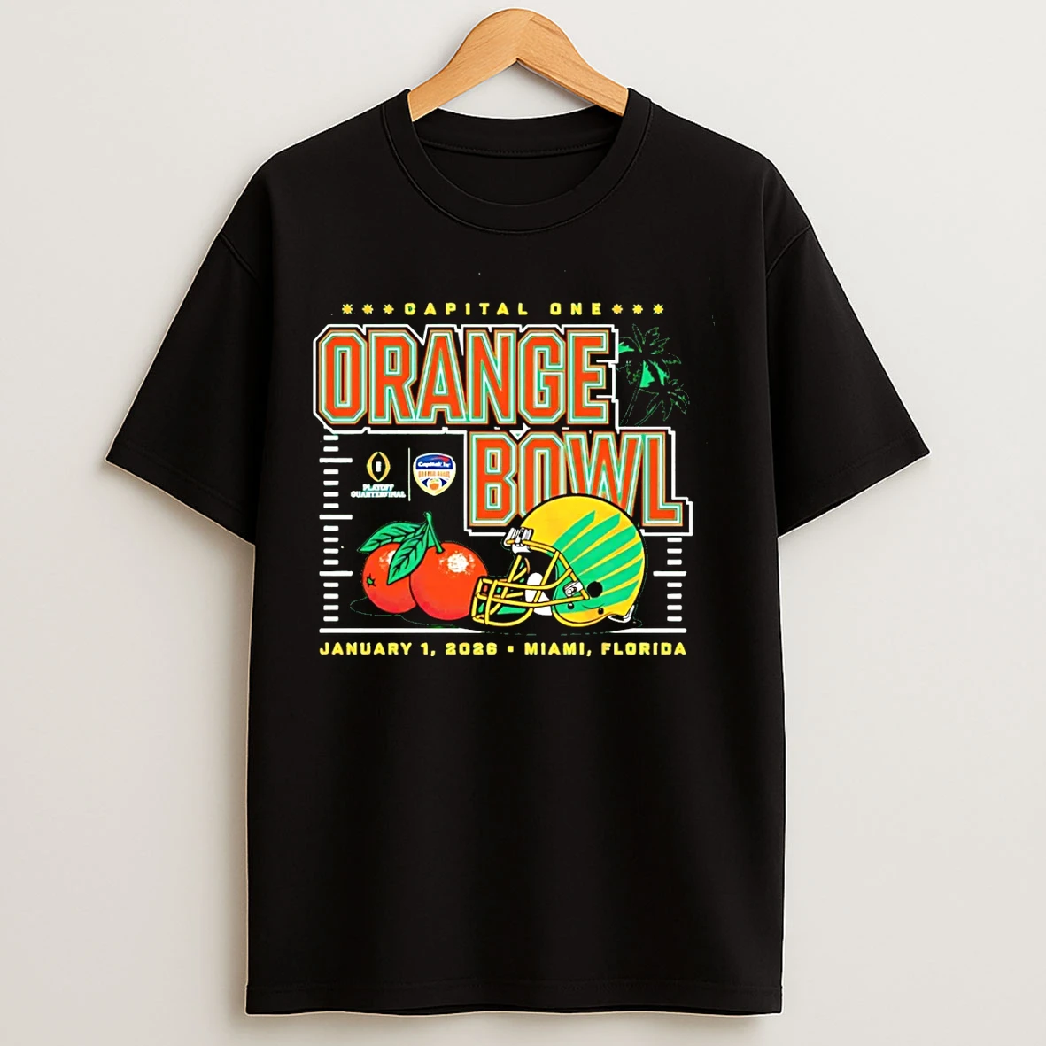 Classic Oregon Ducks 2026 Orange Bowl Helmet Vintage T Shirts