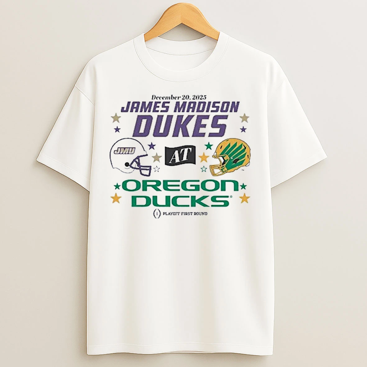 Classic Oregon Ducks At Jmu Dukes 2025 Cfp First Round Matchup December 20 T Shirts