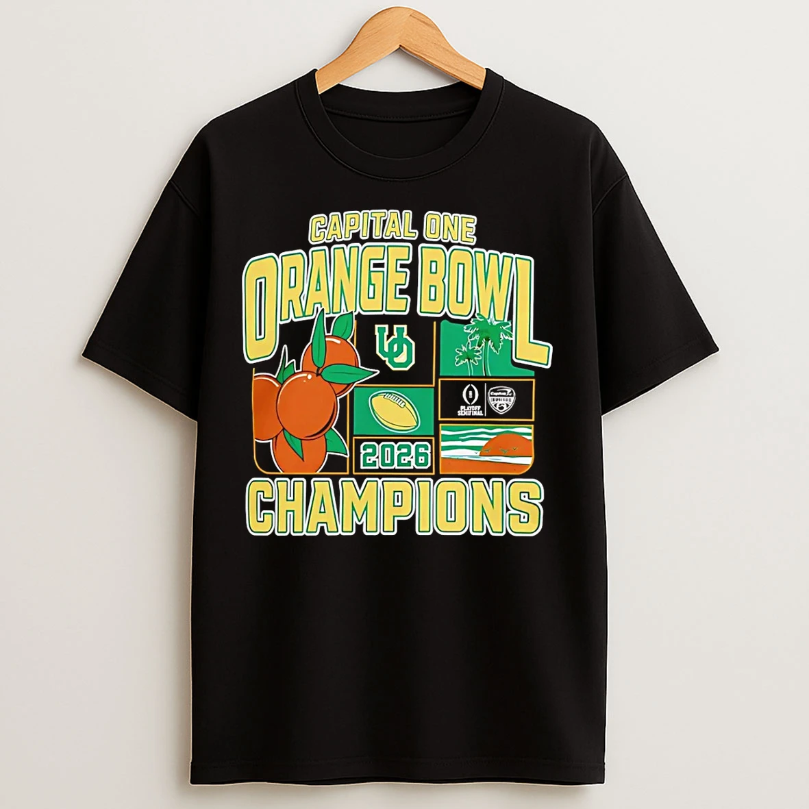 Classic Oregon Ducks Cfp 2026 Orange Bowl Champions T Shirts