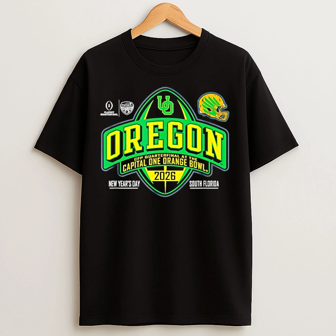 Classic Oregon Ducks Capital One Orange Bowl Cfp New Years Day South Florida 2026 T Shirts