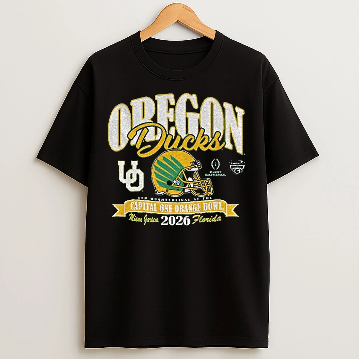 Classic Oregon Ducks College Football Playoff 2026 Capital Once Orange Bowl T Shirts