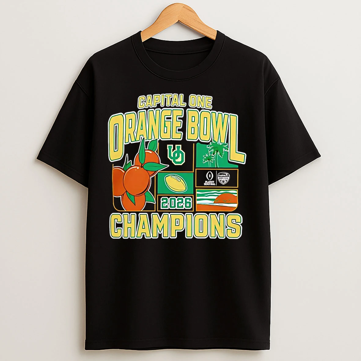 Classic Oregon Ducks Orange Bowl Champions 2026 Cfp Football T Shirts