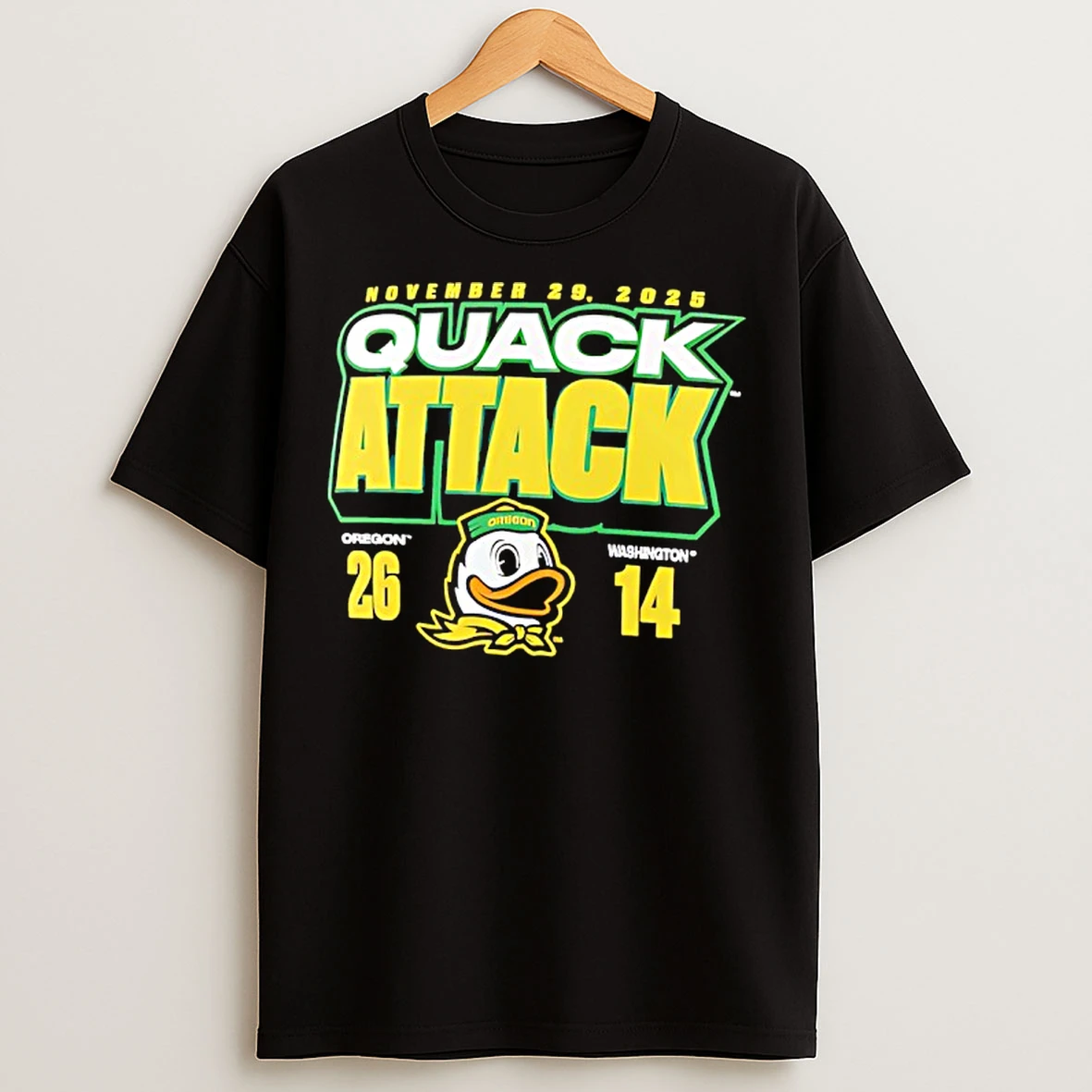 Classic Oregon Ducks Vs Washington Huskies 2025 Score T Shirts