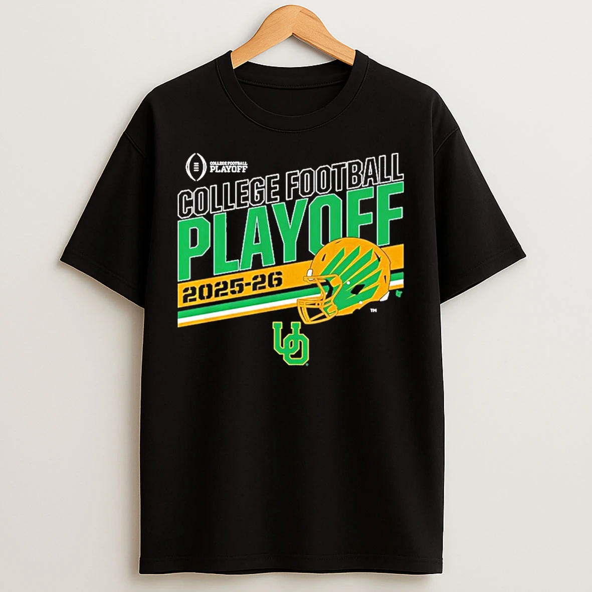 Classic Oregon Football 2025 Cfp Stripe T Shirts